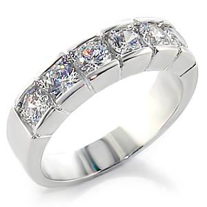 6-STONE 2.4CT CHANNEL SET RING-size5
